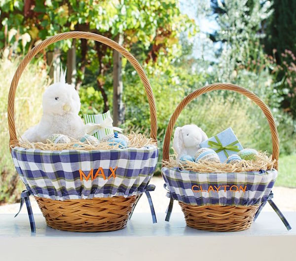 If you're interested in starting your own traditions and finding chic Easter baskets for your sweet little one, we've rounded up our favorites for boys and girls on Esty.com and Pottery Barn Kids. 