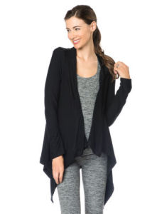 A Pea in the Pod Beyond the Bump Yoga Long Sleeve Drape Front Maternity Cardigan