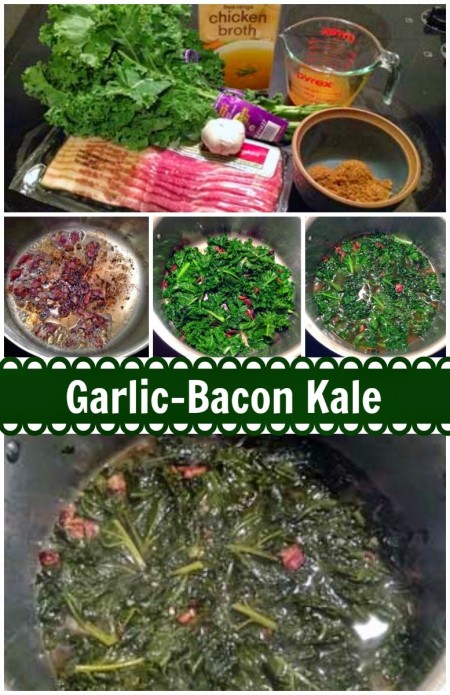 garlic bacon kale