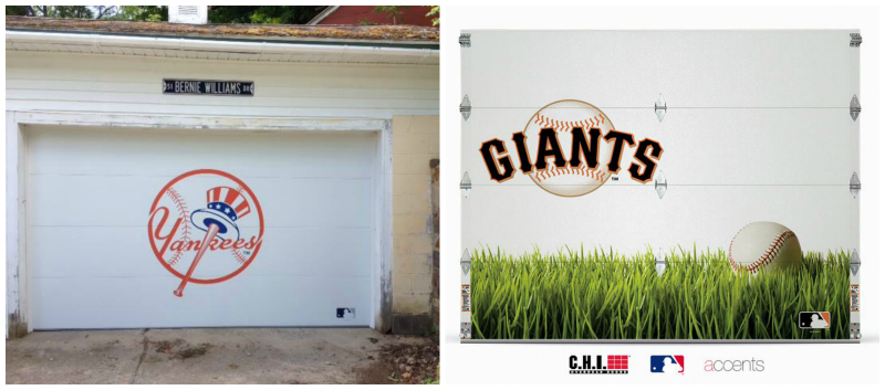 MLB Themed Garage Doors
