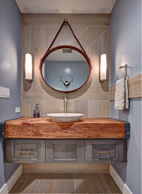 Industrial-Eclectic-farmhouse-powder-room