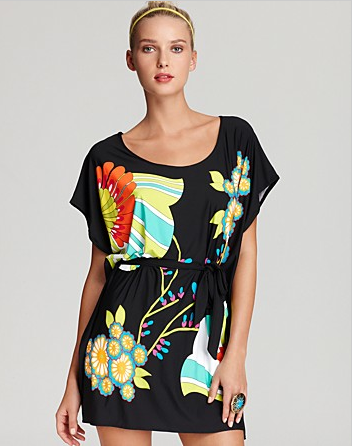 trina turk fiji fans coverup tunic