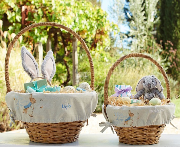 If you're interested in starting your own traditions and finding chic Easter baskets for your sweet little one, we've rounded up our favorites for boys and girls on Esty.com and Pottery Barn Kids. 