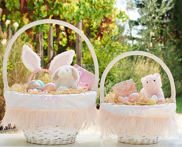 If you're interested in starting your own traditions and finding chic Easter baskets for your sweet little one, we've rounded up our favorites for boys and girls on Esty.com and Pottery Barn Kids. 