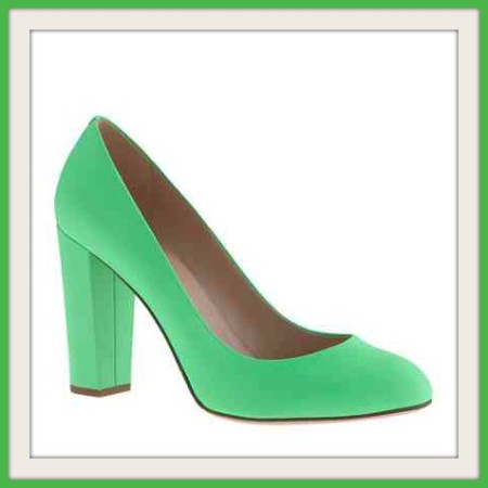 j crew etta pumps green