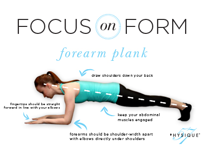 correct form for forearm plank