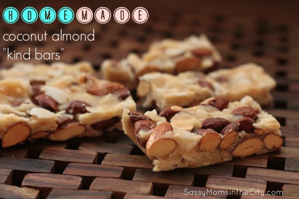 homemade coconut almond “kind bars”