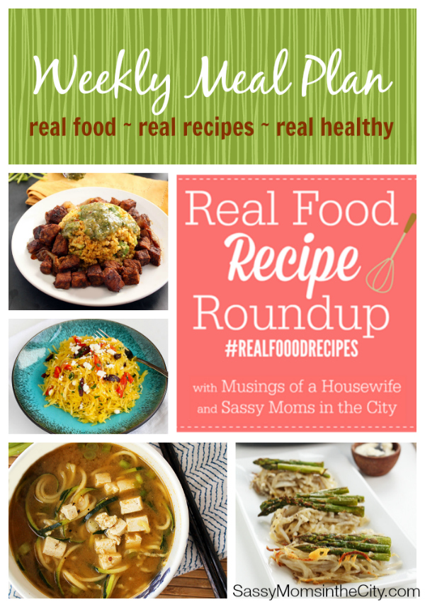 real food recipe round up + weekly meal plan + #giveaway