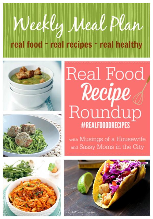 real food recipe round up + weekly meal plan + #giveaway