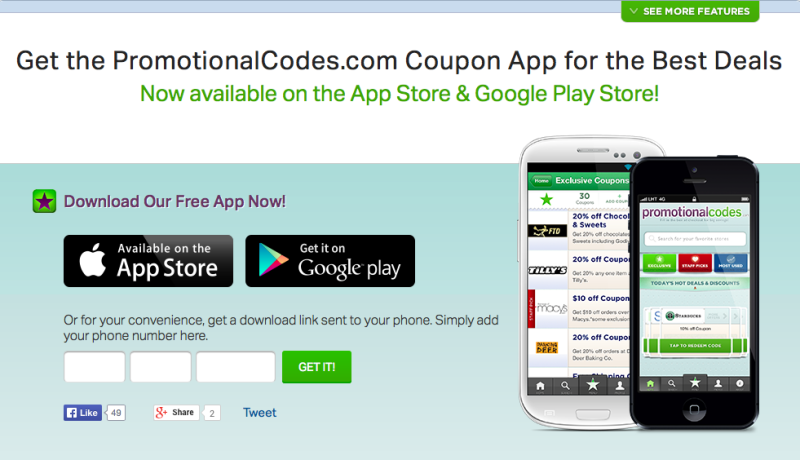 PromotionalCodes Coupon App 