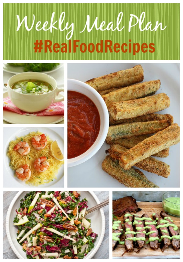 real food recipe round up + weekly meal plan july 21