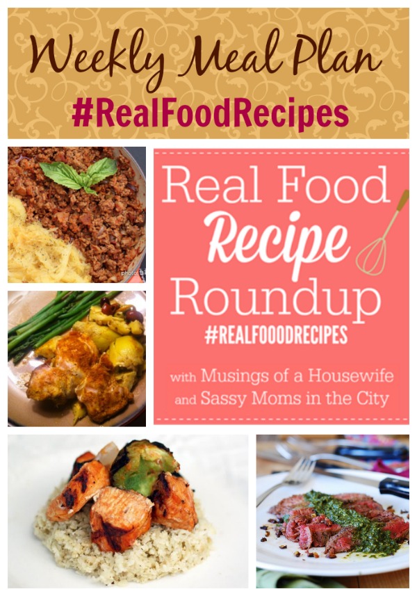 real food recipes round up + weekly meal plan 9.21