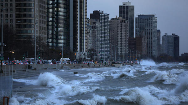 lake michigan on halloween chicago