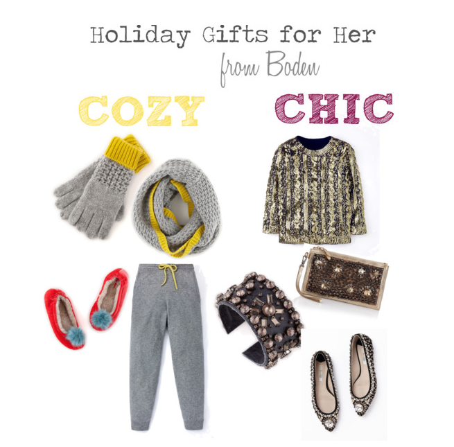holiday gifts from Boden for her
