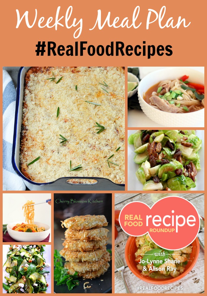 real food recipe round up + weekly meal plan december 28th