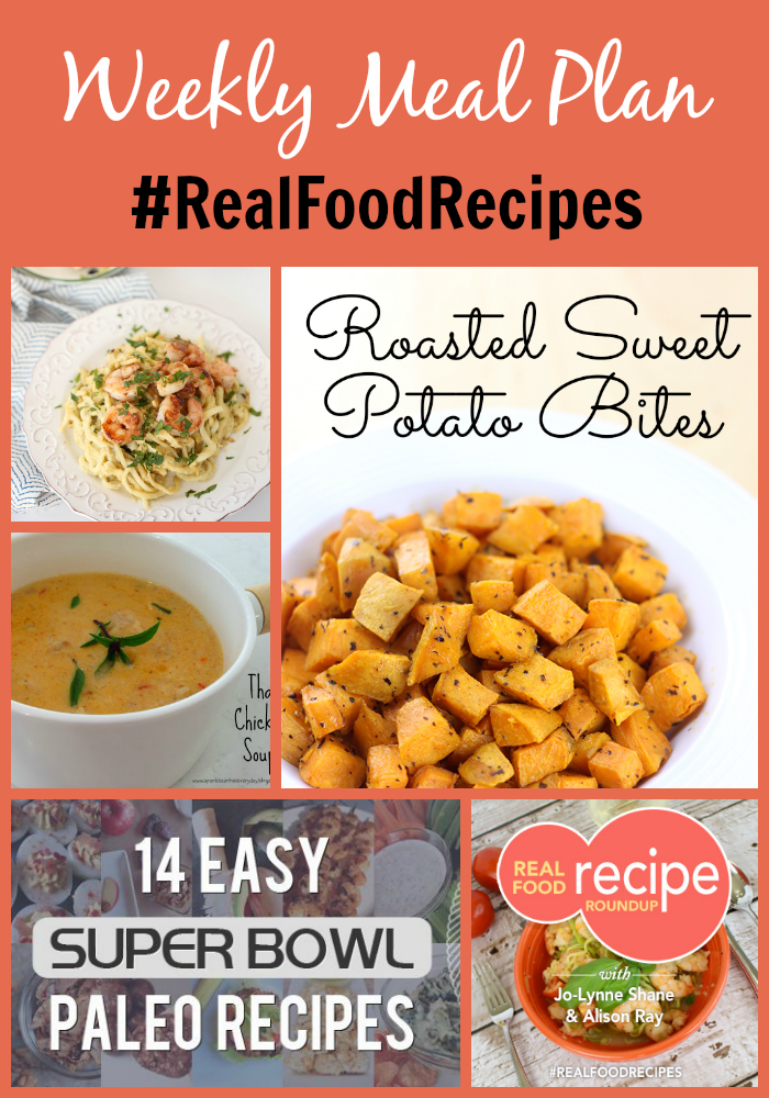 weekly meal plan featuring super bowl paleo recipes