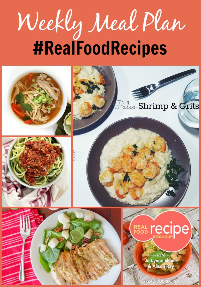 real food recipe round up + weekly meal plan january 10th