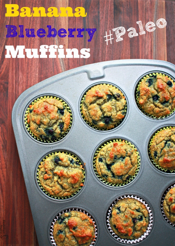 paleo banana blueberry muffins