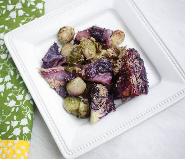 Roasted Brussel Sprouts and Cabbage
