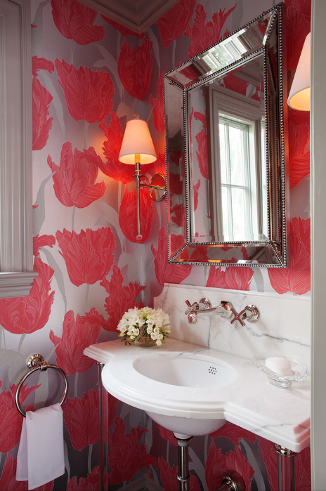 Wallpaper Inspiration for Powder Room Osborne Little Floral Wallpaper