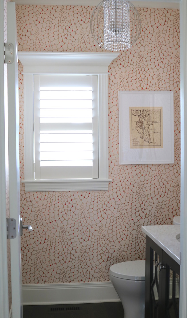 Relativity Textiles Wallpaper: It’s been a few months since we added Relativity Textiles wallpaper to our powder room and I’m excited to share the results.