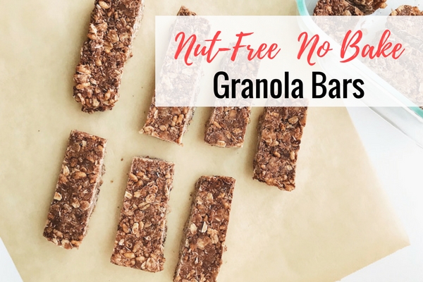 Nut-Free No Bake Granola Bar Recipe #glutenfree